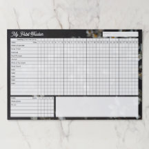 Dark moody Floral Monthly Habit Tracker Custom