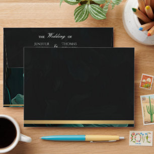 Dark Moody Florals Gothic Halloween Wedding Envelope