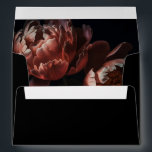 Dark Moody Florals Romantic Peonies Black Wedding Envelope<br><div class="desc">Dark Moody Florals Romantic Peonies Black Wedding envelope</div>