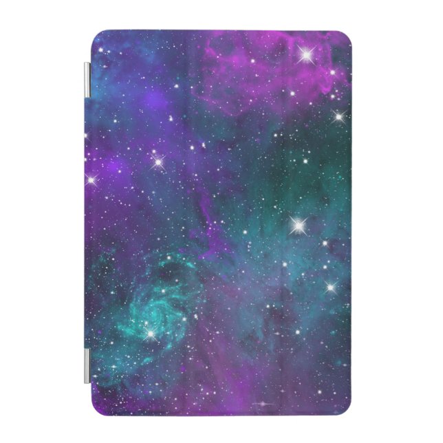 Dark Moody Galaxy Space Outer Nebula Starry Sky iPad Mini Cover (Front)