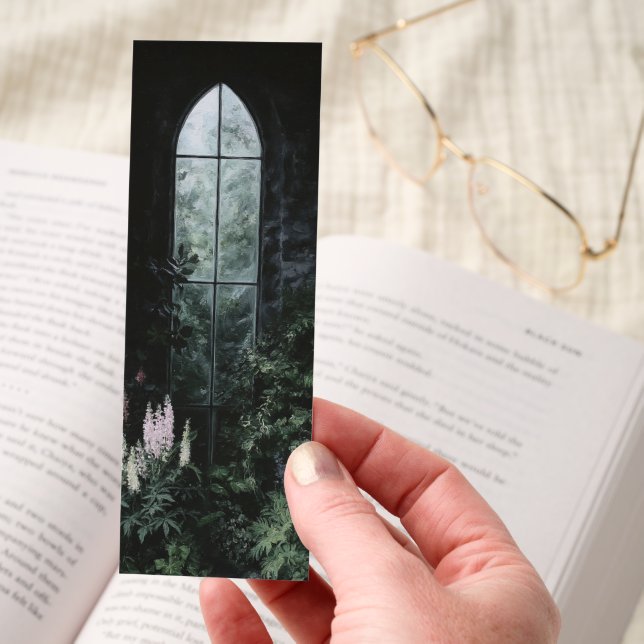 Dark Moody Glass Window Gothic Greenhouse Bookmarks (Hand)