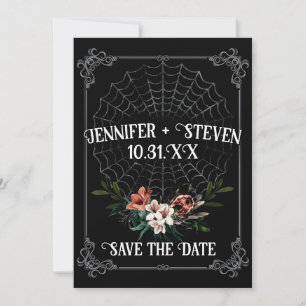 Dark Moody Goth Wedding Save the Date Invitation