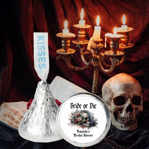 Dark Moody Gothic Bride or Die Bridal Shower Hersheys Kisses