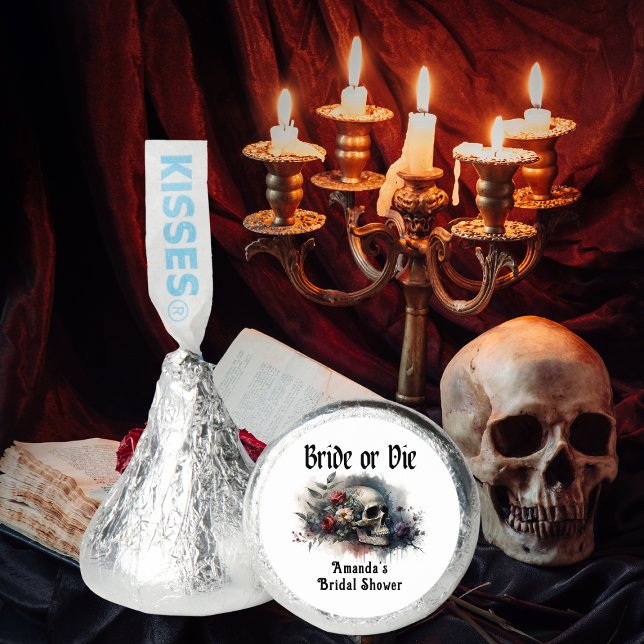 Dark Moody Gothic Bride or Die Bridal Shower Hershey®'s Kisses® (Creator Uploaded)