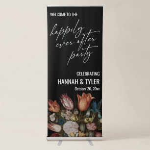 Dark & Moody Happily Ever After Party Welcome Retractable Banner