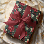 Dark Moody Poinsettia Floral Winter Holiday Wrapping Paper<br><div class="desc">Perfect for Christmas and holiday gifting as well as other winter occasions,  this dark and moody poinsettia seamless pattern is sure to please the most discerning of recipients.</div>