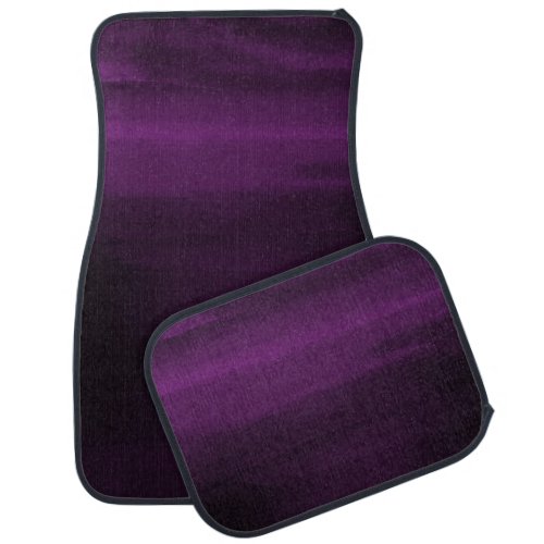 Dark Moody Purple Plum Modern Watercolor Chic Car Floor Mat