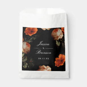 Dark Moody Romantic Floral Dutch Painterly Wedding Favor Bag