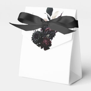 Dark Moody Romantic Floral Wedding Favor Boxes