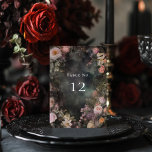 Dark Moody Romantic Floral Wedding Welcome  Table Number<br><div class="desc">Dark Moody Romantic Floral Wedding Welcome Table Number</div>