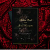 Dark Moody Romantic Gothic Flowers Gold Wedding