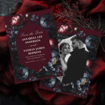 Dark Moody Romantic Peony Gothic Wedding Photo