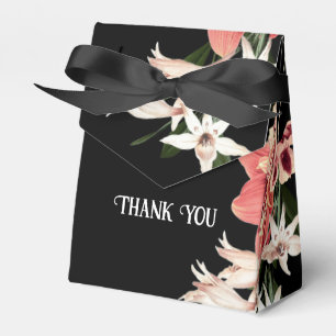Dark Moody Thank You Wedding Favor Boxes