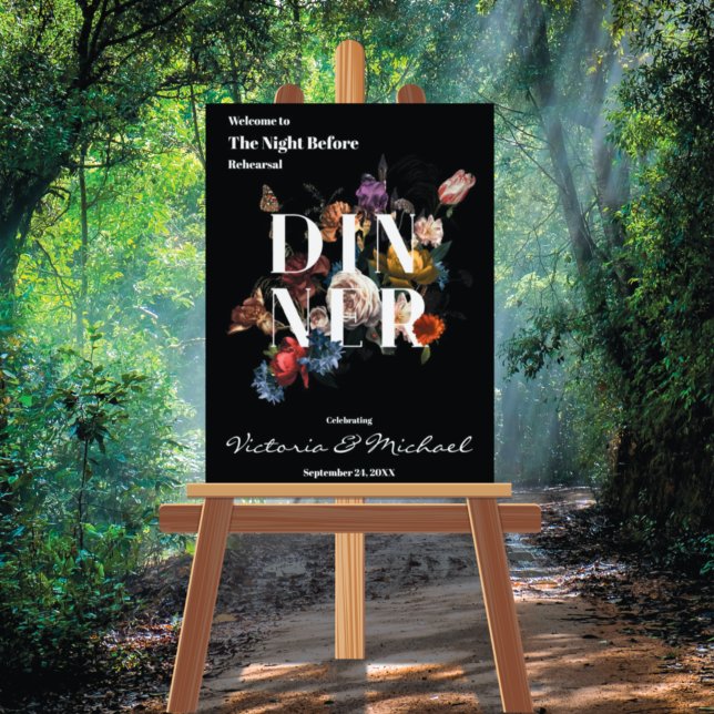 Dark & Moody The night before Rehearsal Dinner Foam Board (Creator Uploaded)