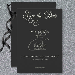 Dark Moody Victorian Moon & Sun Wedding Save The Date