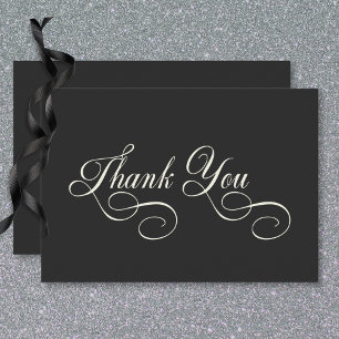 Dark Moody Victorian Moon & Sun Wedding Thank You Card