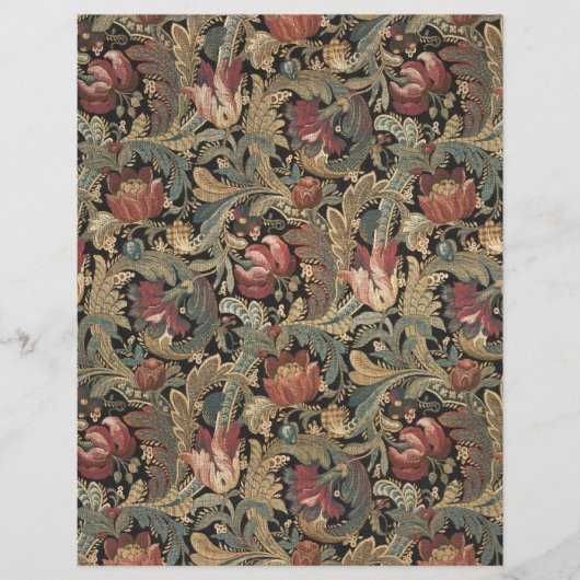 Dark Moody Vintage Floral Botanical Pattern (Front)