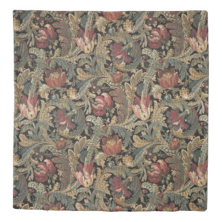 Dark Moody Vintage Floral Botanical Pattern Duvet Cover