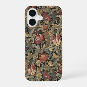 Dark Moody Vintage Floral Botanical Pattern iPhone 16 Case