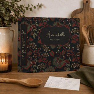 Dark Moody Vintage Floral Gothic Cottage 3 Ring Binder