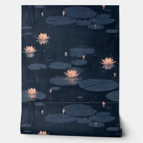 Dark Moody Water Lily Pond Nature Wallpaper