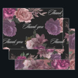 Dark moody watercolor floral black Bridal Shower  Wrapping Paper Sheets<br><div class="desc">"Wrap your bridal shower gifts in elegance with our dark moody watercolor floral black wrapping paper sheets. Featuring rich, dramatic florals in deep hues against a bold black background, this wrapping paper adds a sophisticated and stylish touch to any gift. Perfect for a bridal shower with a moody or gothic-inspired...</div>