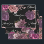 Dark moody watercolor floral black Bridal Shower  Wrapping Paper Sheets<br><div class="desc">"Wrap your bridal shower gifts in elegance with our dark moody watercolor floral black wrapping paper sheets. Featuring rich, dramatic florals in deep hues against a bold black background, this wrapping paper adds a sophisticated and stylish touch to any gift. Perfect for a bridal shower with a moody or gothic-inspired...</div>