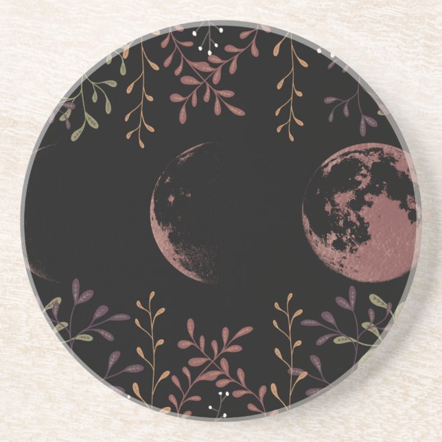 Dark Moon Phases   Coaster (Front)