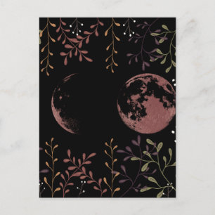 Dark Moon Phases Invitation Postcard