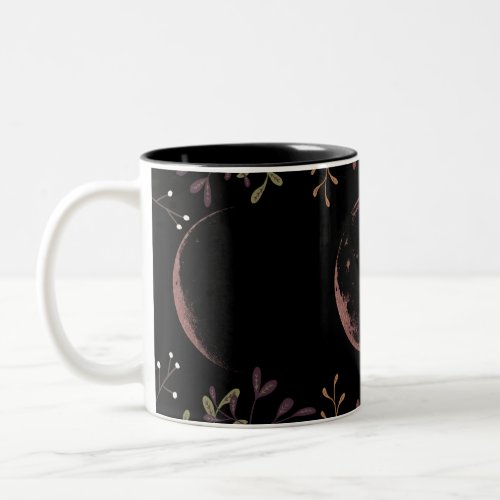 Dark Moon Phases   Two_Tone Coffee Mug