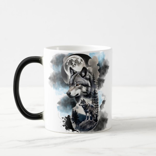 Dark Moon Wolves Color Morph Mug (Left)