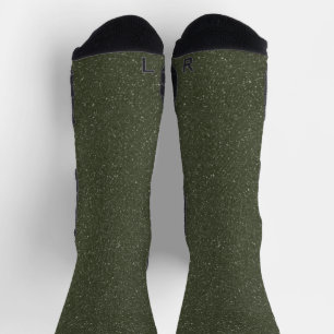 Dark Moss Glitter Crew Socks – Custom Men’s Bulk