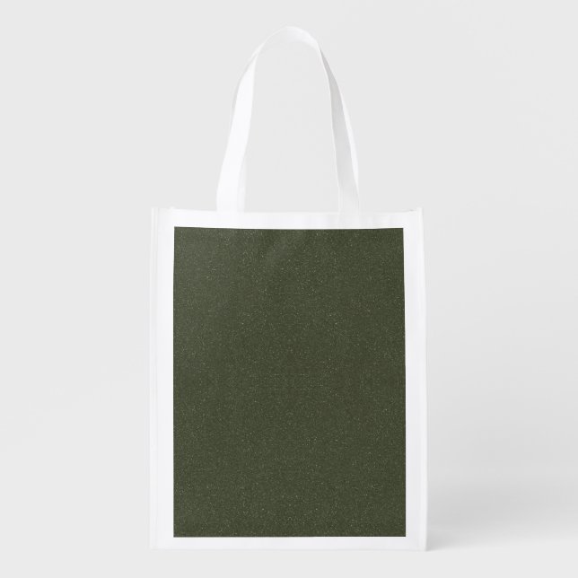 Dark Moss Grain Texture Tote Bag – Customizable (Front)