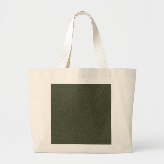 Dark Moss Green Canvas Tote – Customizable (Front)