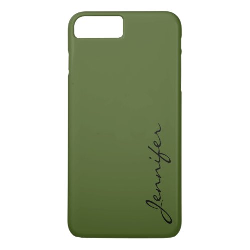 Dark moss green color background iPhone 8 plus7 plus case