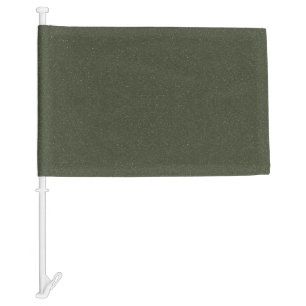 Dark Moss Green Glitter Car Flag – Customizable