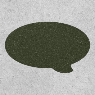 Dark Moss Green Noise Speech Bubble Patch