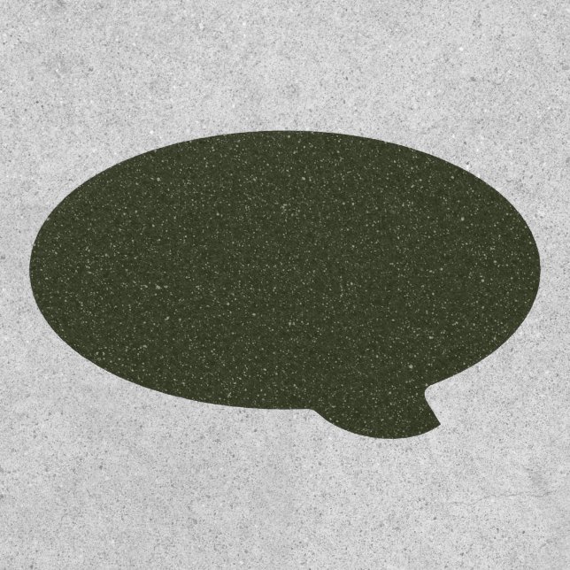 Dark Moss Green Noise Speech Bubble Patch (Front)