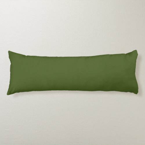Dark Moss Green Solid Color Body Pillow