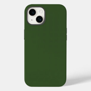 Dark Moss Green Solid Color Case-Mate iPhone 14 Case
