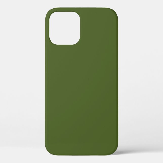 Dark Moss Green Solid Color Case-Mate iPhone Case (Back)