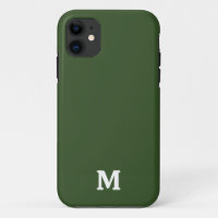 Dark Moss Green Solid Color