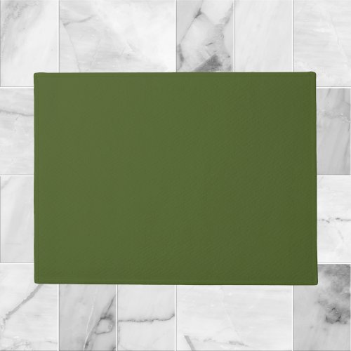 Dark Moss Green Solid Color Doormat