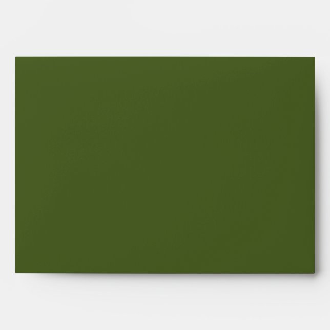 Dark Moss Green Solid Color Envelope (Front)