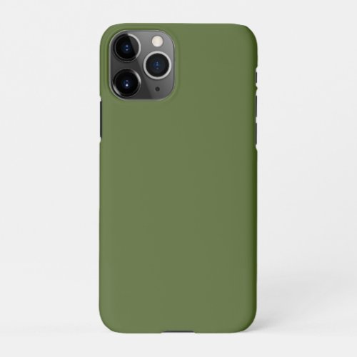 Dark Moss Green Solid Color iPhone 11Pro Case