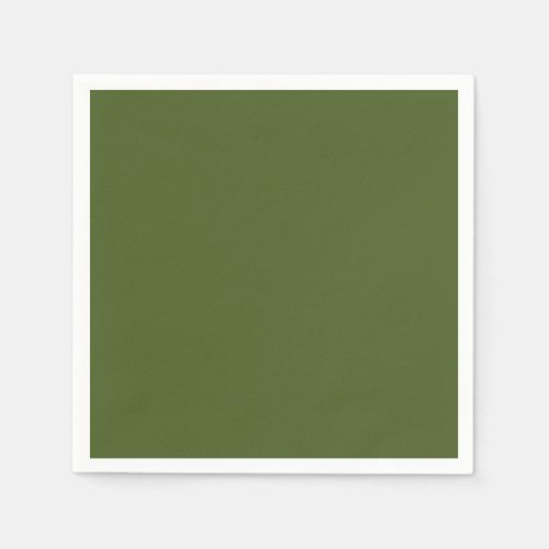 Dark Moss Green Solid Color Napkins