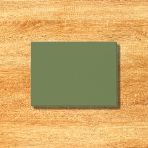 Dark Moss Green Solid Color Post_it Notes