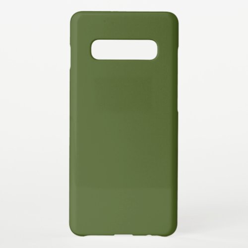 Dark Moss Green Solid Color Samsung Galaxy S10 Case