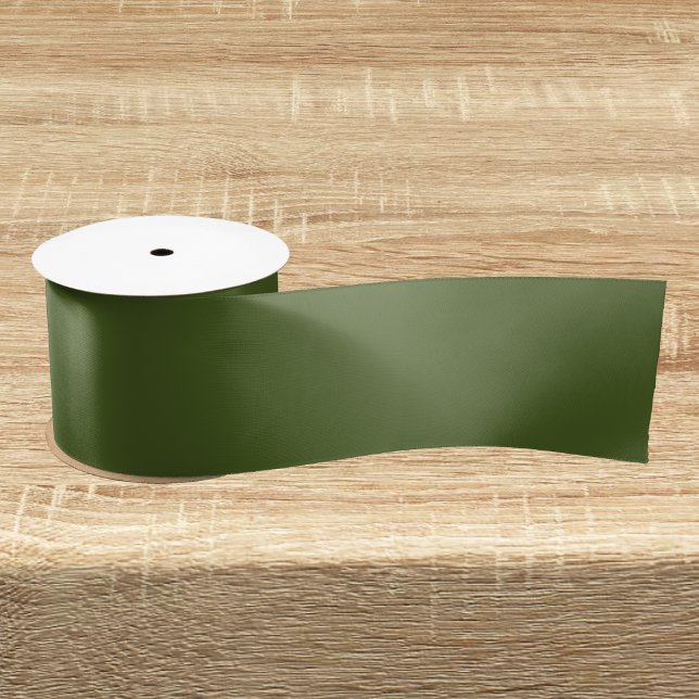 Dark Moss Green Solid Color Satin Ribbon (Creator Uploaded)