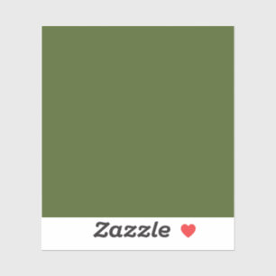Dark Moss Green Solid Color Sticker